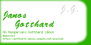 janos gotthard business card